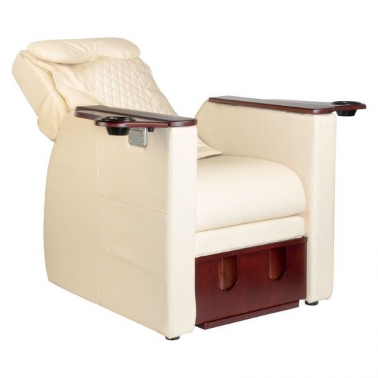 Ηλεκτρική Πολυθρόνα Pedicure Spa με massage και ρύθμιση πλάτης μπεζ - 0125979