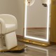 Privilege Full Length Salon Mirror  με led φωτισμό Gold-6991203
