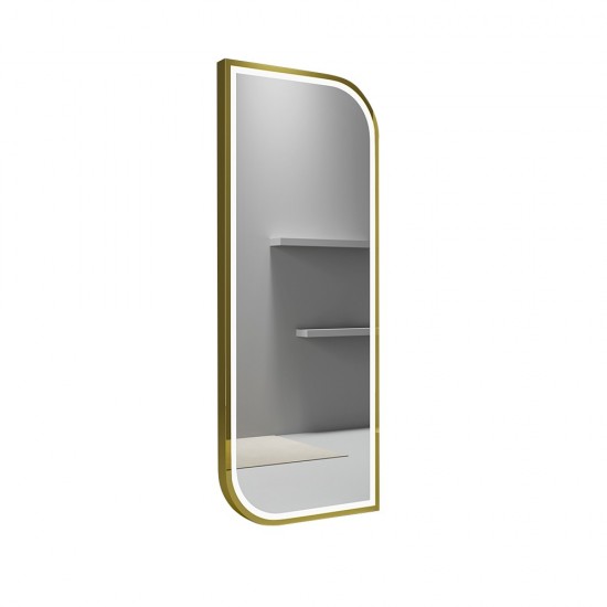 Privilege Full Length Salon Mirror με led φωτισμό Gold-6991204
