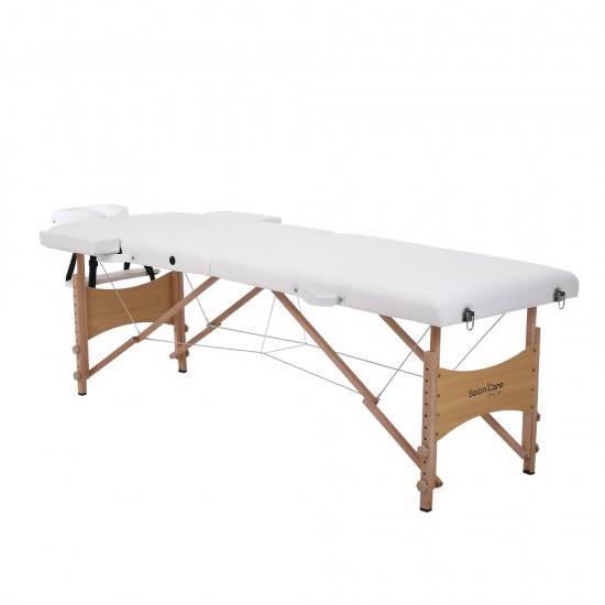 Κρεβάτι Μασάζ 2 Θέσεων ξύλινο Πτυσσόμενο White -9030101