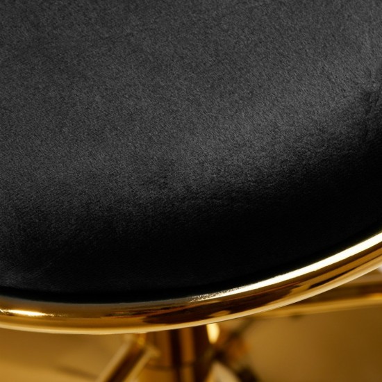 Bar stool B313a, black velvet-0147826