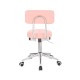 Επαγγελματικό σκαμπό αισθητικής και κομμωτικής Comfort Light Pink-Silver - 5400275