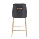 Bar stool PU Leather With Gold handle Black Color - 5450102