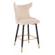 Luxury Bar stool Velvet Cream Gold- 5450110