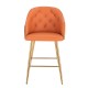 Luxury Bar stool Nappa Orange Brown-5450118