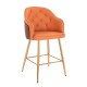 Luxury Bar stool Nappa Orange Brown-5450118
