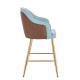 Luxury Bar stool Nappa Light Blue Brown-5450120