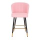Luxury Bar stool Pu Leather Light Pink-5450127