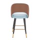 Luxury Bar stool Pu Leather Blue Brown-5450130