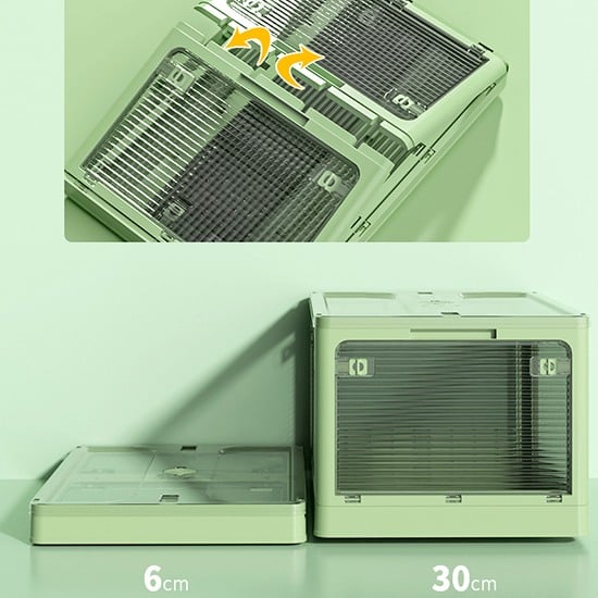 Πτυσσόμενο κουτί αποθήκευσης με πλαϊνά ανοίγματα Medium Green 40,5*29*24cm - 6930229