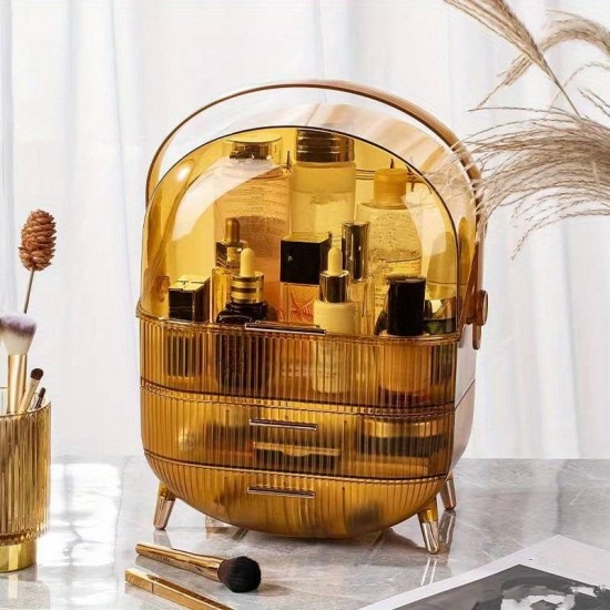 Make up Storage Box Clear Gold-6930302