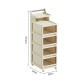 Vanity Storage Station 4 drawers Beige 34*28*75.5cm -6930340