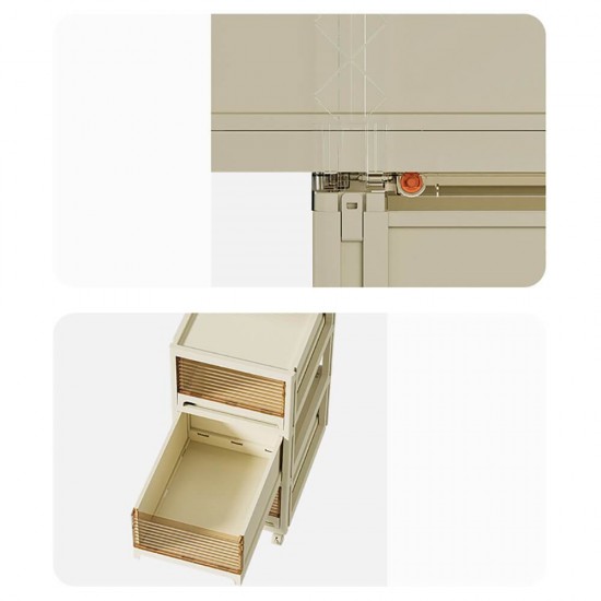 Vanity Storage Station 5 drawers Beige 34*28*87.5cm -6930341