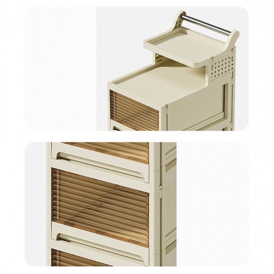 Vanity Storage Station 2 drawers Beige 40*32*75cm -6930346