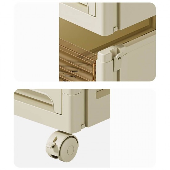 Vanity Storage Station 3 drawers Beige 40*32*98cm - 6930347