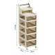 Vanity Storage Station 5 drawers Beige 34*28*99.5cm -6930344