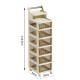 Vanity Storage Station 6 drawers Beige 34*28*114.5cm -6930345