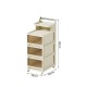 Vanity Storage Station 3 drawers Large Beige 49*36*98cm - 6930350