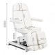 Επαγγελματική ηλεκτρική καρέκλα αισθητικής και ποδολογίας Expert W-12C με 3 μοτέρ White - 0140891