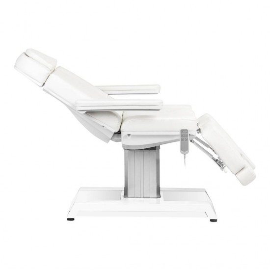 Επαγγελματική ηλεκτρική καρέκλα αισθητικής με 3 μοτέρ Λευκή -0140893