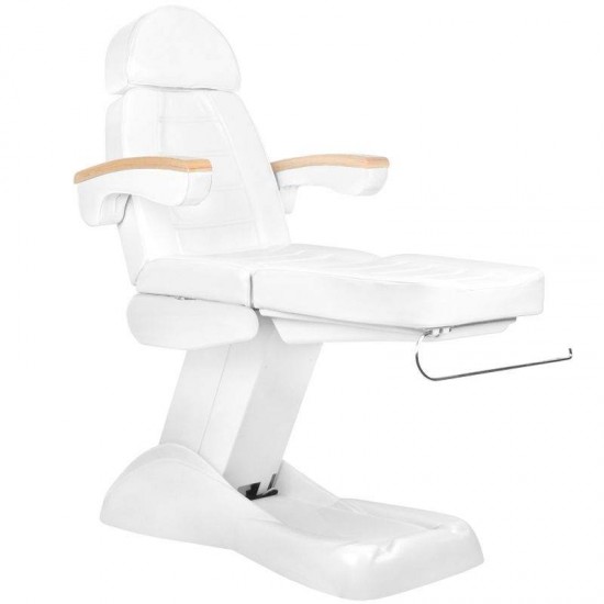 Επαγγελματική ηλεκτρική καρέκλα αισθητικής με 3 μοτέρ και θερμαινόμενο στρώμα White-0142852