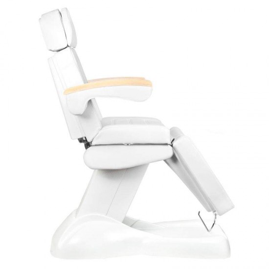 Επαγγελματική ηλεκτρική καρέκλα αισθητικής με 3 μοτέρ και θερμαινόμενο στρώμα White-0142852
