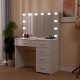 Vanity Table  & Ηollywood Full  Mirror -6961069