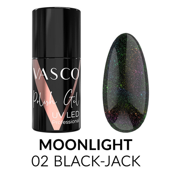 Vasco ημιμόνιμο βερνίκι UV LED Professional Moonlight 02 Black-Jack 6ml - 8117350