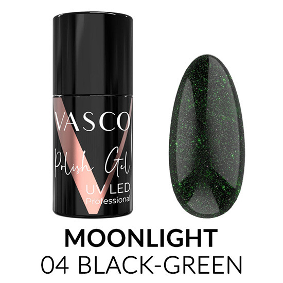 Vasco ημιμόνιμο βερνίκι UV LED Professional Moonlight 04 Black-Green 6ml - 8117352