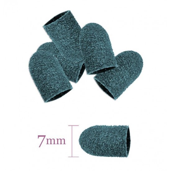 Aδιάβροχα καπελάκια τροχού Pedicure 7mm - 80grit – Blue-Green Collection 10 Τεμάχια - 0101911