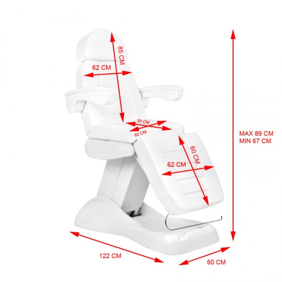 Επαγγελματική ηλεκτρική καρέκλα αισθητικής με 4 μοτερ - 0112818