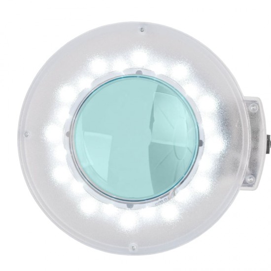 LED τροχήλατος μεγεθυντικός φακός αισθητικής με 5 βάσεις στήριξης λευκός 12watt - 0115247