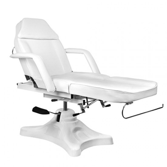 Καρέκλα αισθητικής & pedicure με υδραυλική ανύψωση και ανύψωση καθίσματος λευκή - 0122352