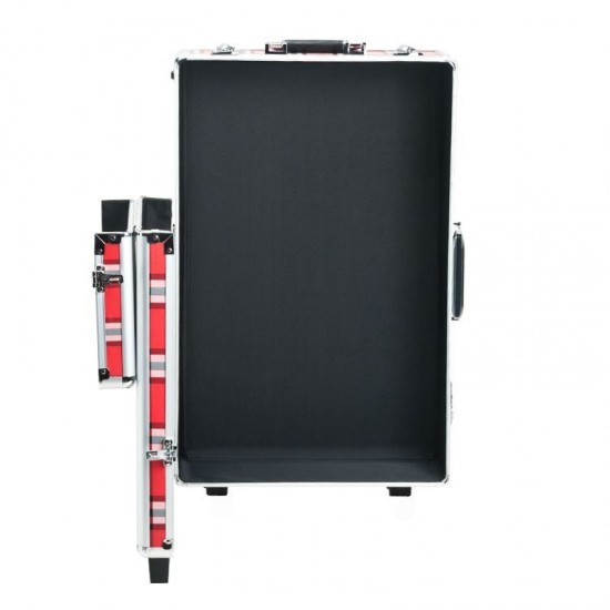 Επαγγελματική βαλίτσα μακιγιάζ και κομμωτικής Box S-015 Red Grid - 0122854