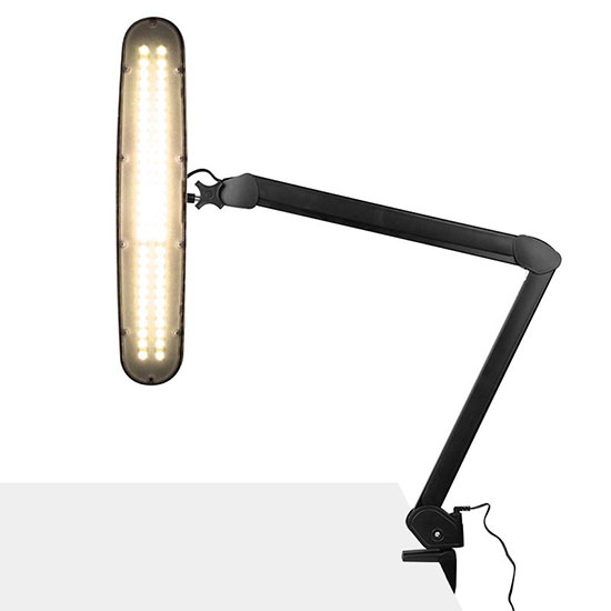 Φωτιστικό εργασίας LED ELEGANT High Quality με μέγγενη και Ρύθμιση της έντασης και του χρώματος του φωτός Black - 0128285