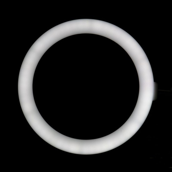 Vloging Led Ring Light  με Θερμό και ψυχρό φωτισμό με μέγγενη Black - 0132243