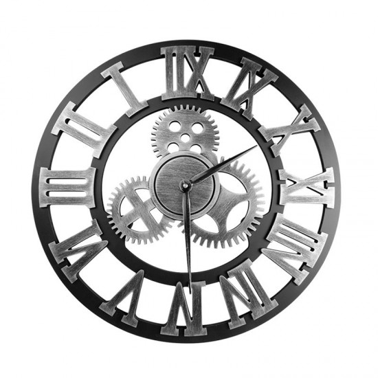 Διακοσμητικό ρολόι κομμωτηρίου Silver Gears - 0135174