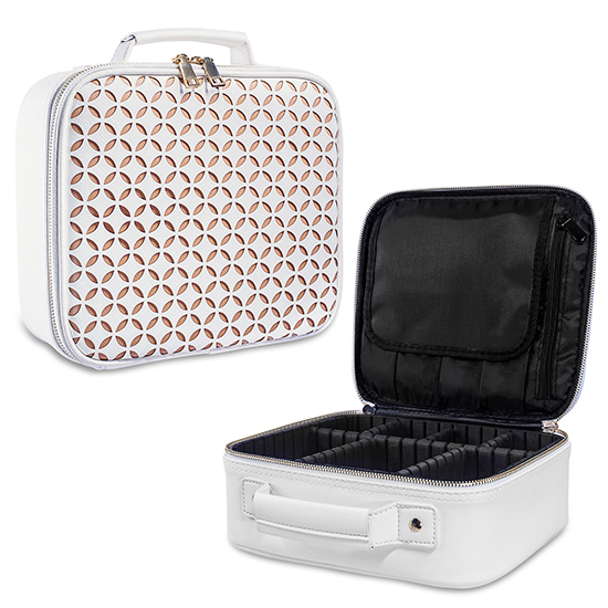 Beauty case PU Leather laser cut Technology white - 5866145