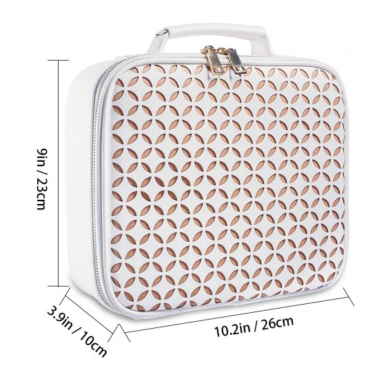 Beauty case PU Leather laser cut Technology white - 5866145
