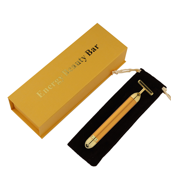 Vibrating 4 in 1 face massage gold stick 14,5cm - 6970128