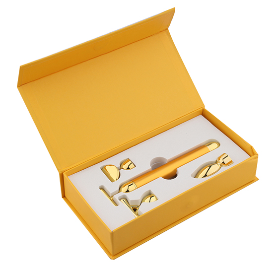 Vibrating 4 in 1 face massage gold stick 14,5cm - 6970128