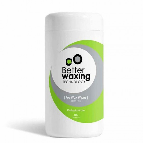 Better Waxing Pre wax green tea wipes 100 τμχ. - 9900136