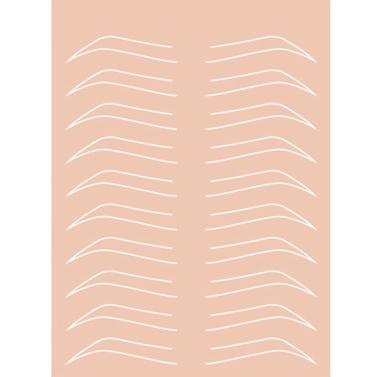 Bionessa επιφάνεια εκπαίδευσης skin brow stencil λευκό περίγραμμα 19x14,5cm - 5220001