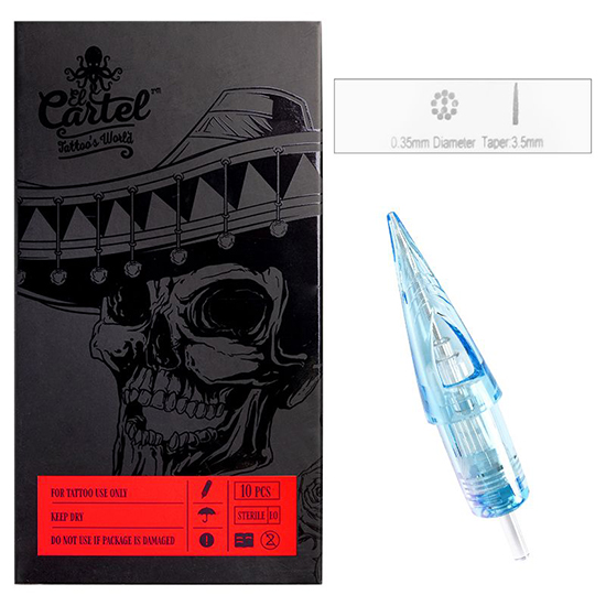 El Cartel βελόνες tattoo 0.35mm 11RS Shader 10 τεμάχια - 0134222