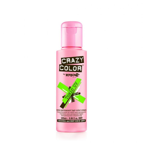 Crazy color ημιμόνιμη κρέμα-βαφή μαλλιών toxic uv (neon green) no79 100ml - 9002298