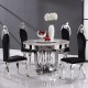 Luxury Chair Mirror  Stainless Steel So Style Black Velvet - 6920006