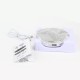 USB Round compact Power Bank Led makeup mirror silver 9cm - 6900162
