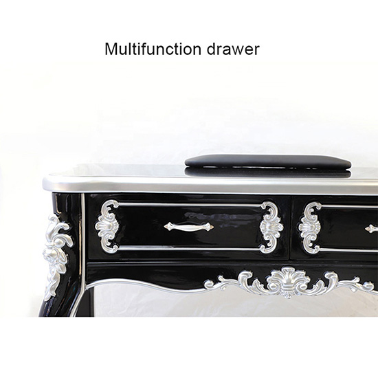 Tραπέζι Manicure Premium Collection Black & Silver - 6950112
