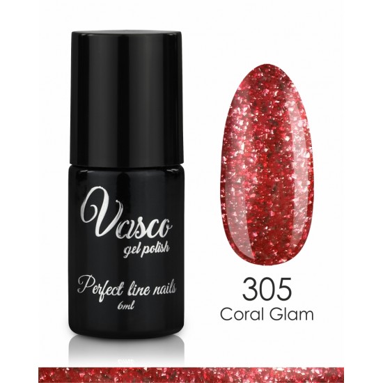 Vasco shine & shade 305 ημιμόνιμο βερνίκι coral glam 6ml - 8110305